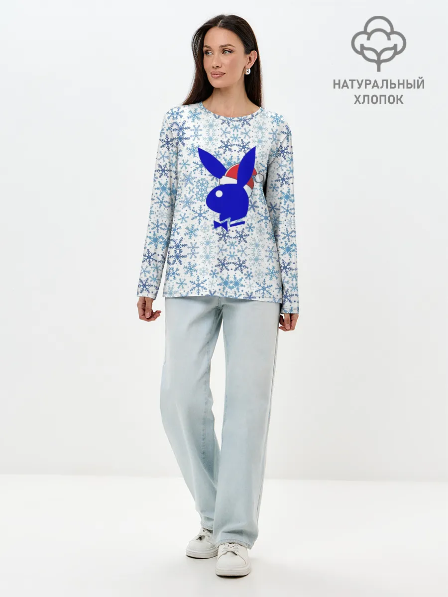 Лонгслив женский. Хлопок / PLAYBOY - NEW YEAR