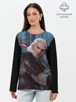 Лонгслив женский. Хлопок / Ведьмак 2