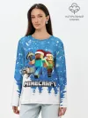 Лонгслив женский. Хлопок / Новогодний Манкрафт
