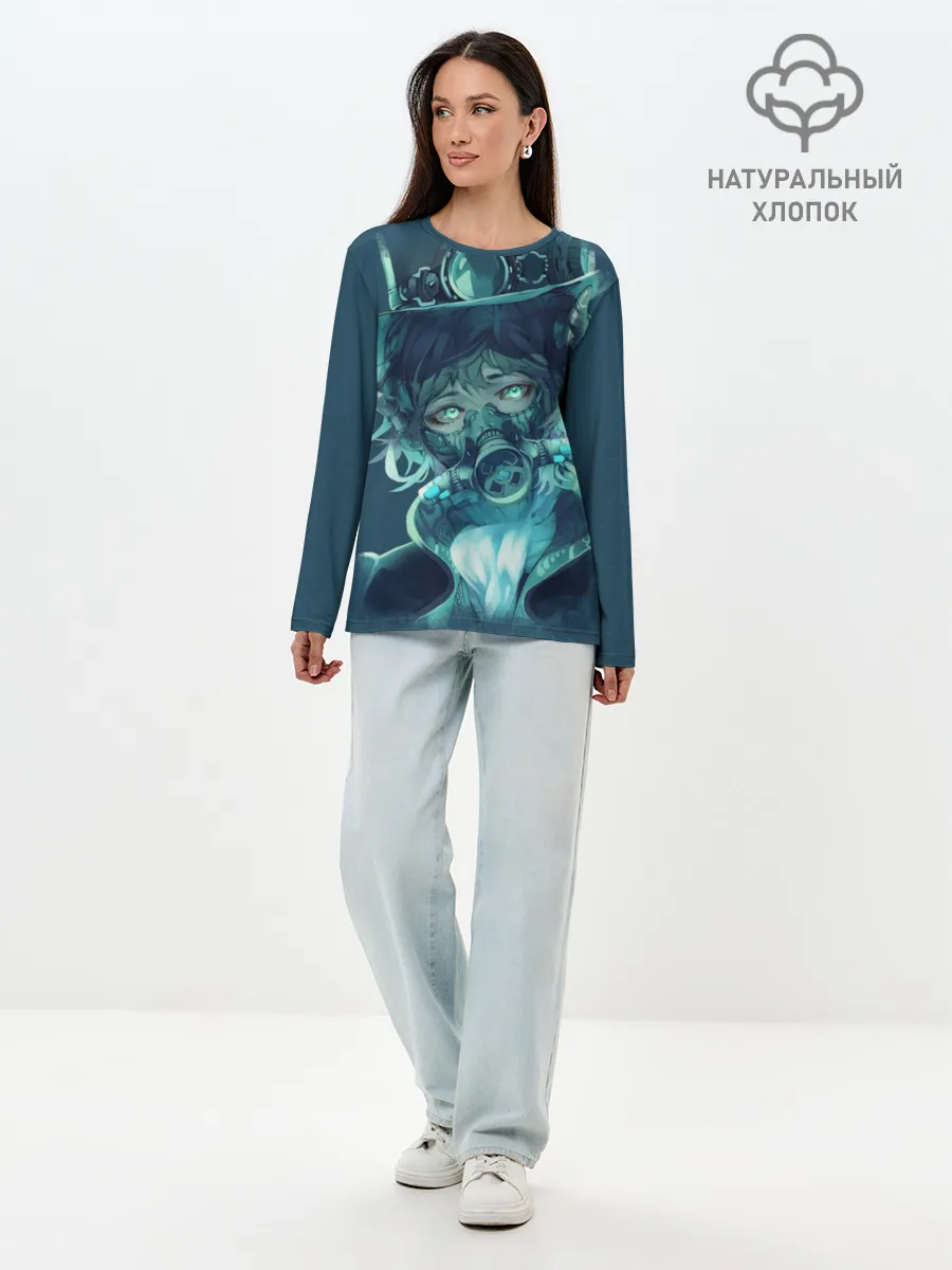 Лонгслив женский. Хлопок / Маска. Аниме