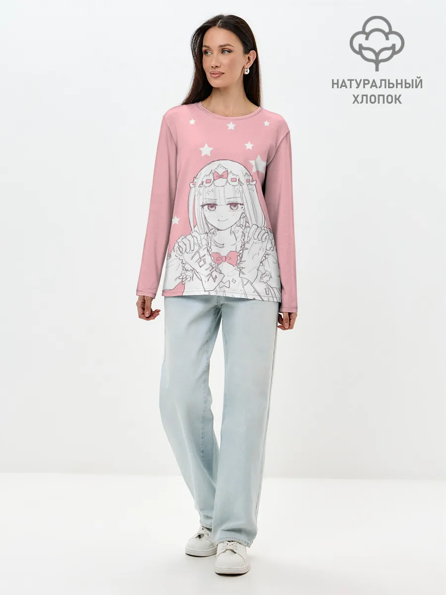 Лонгслив женский. Хлопок / Сон в замке демона