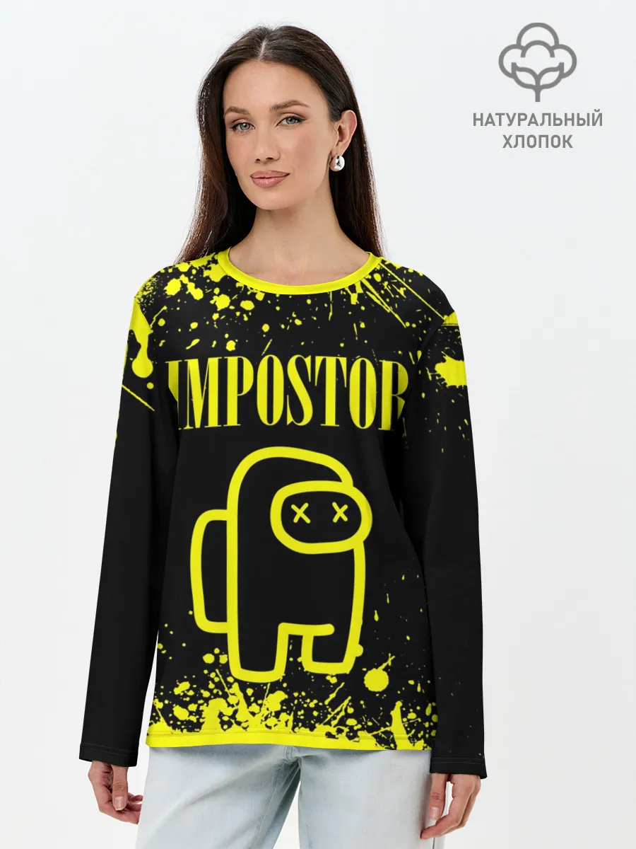 Лонгслив женский. Хлопок / AMONG US IMPOSTOR