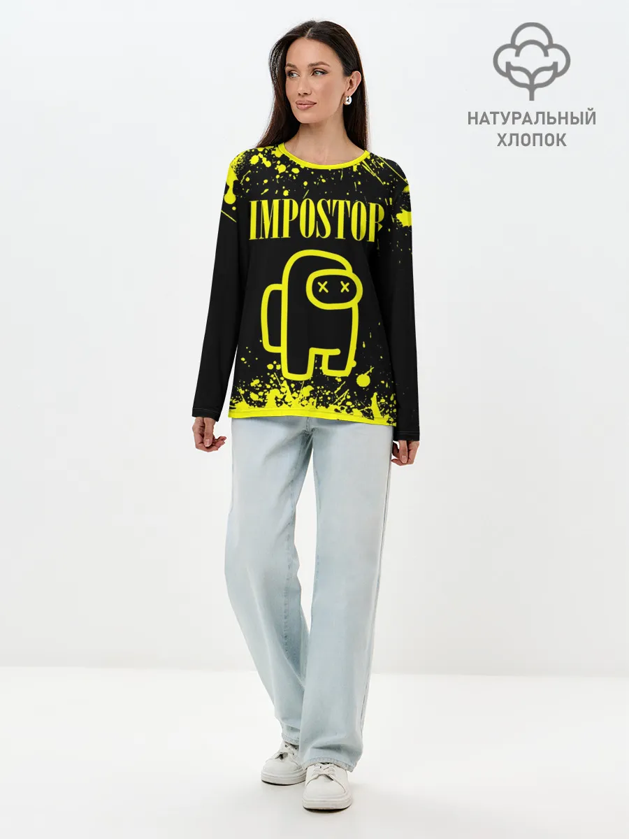 Лонгслив женский. Хлопок / AMONG US IMPOSTOR
