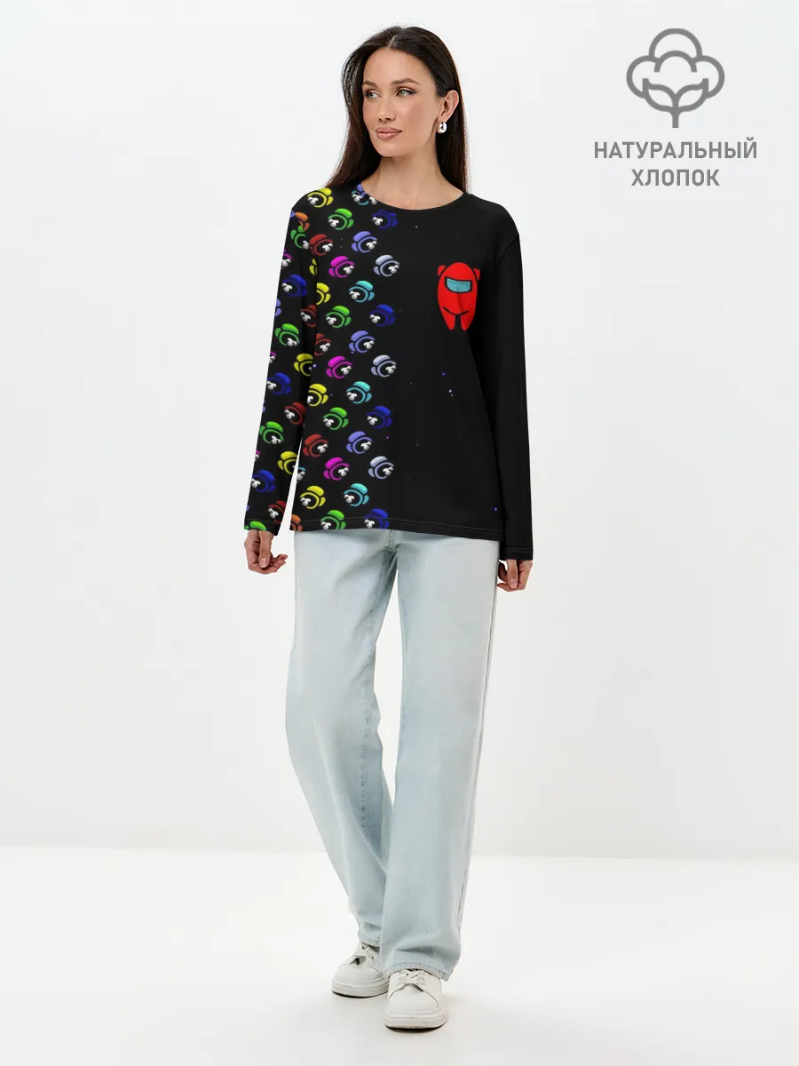 Лонгслив женский. Хлопок / AMONG US