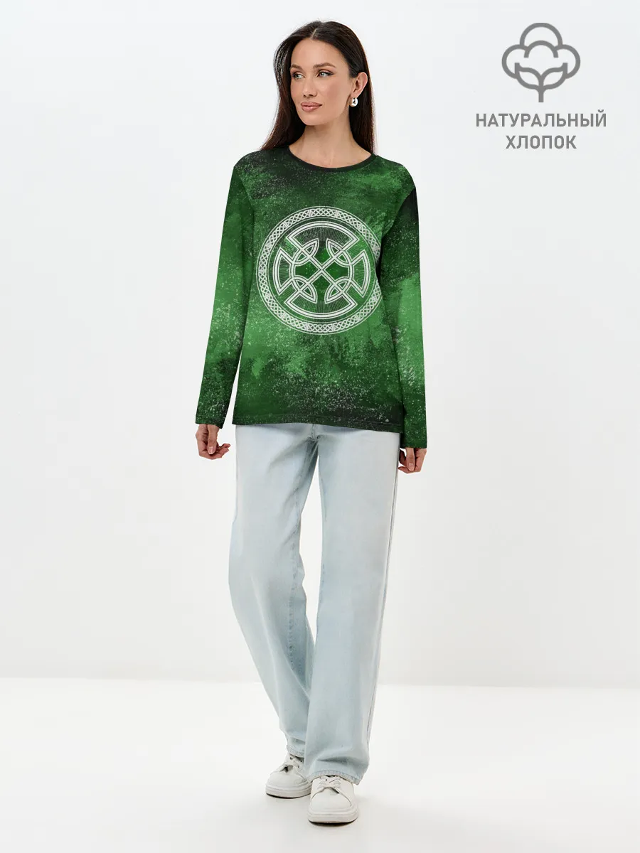 Лонгслив женский. Хлопок / Кельтский Узел