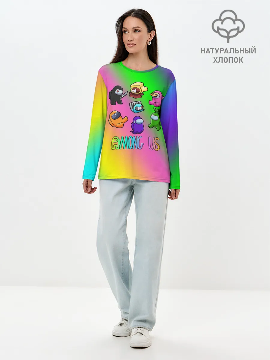 Лонгслив женский. Хлопок / AMONG US