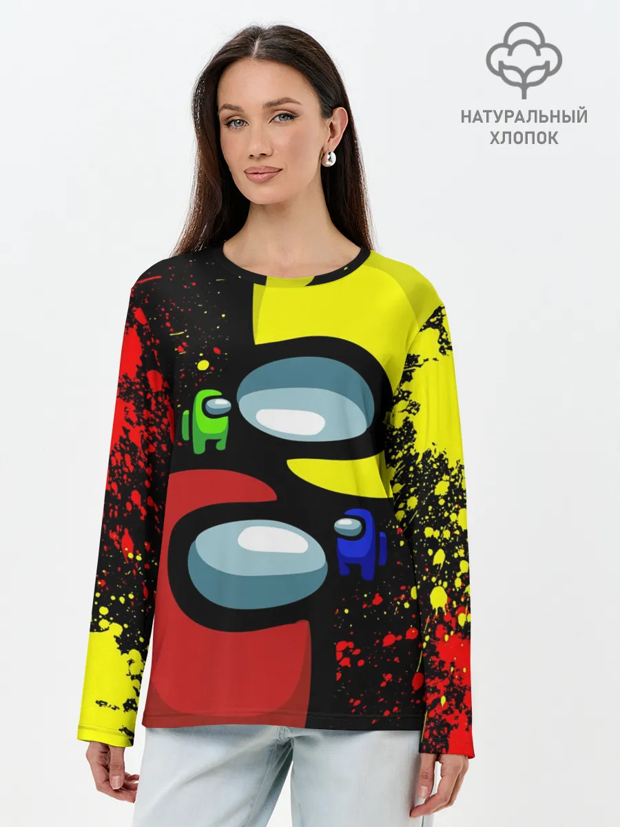 Лонгслив женский. Хлопок / AMONG US