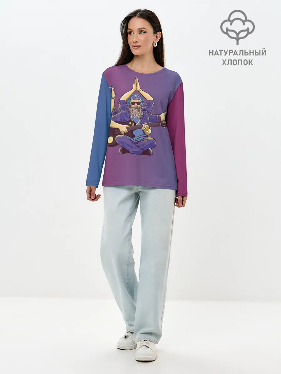Лонгслив женский. Хлопок / БГ многорукий
