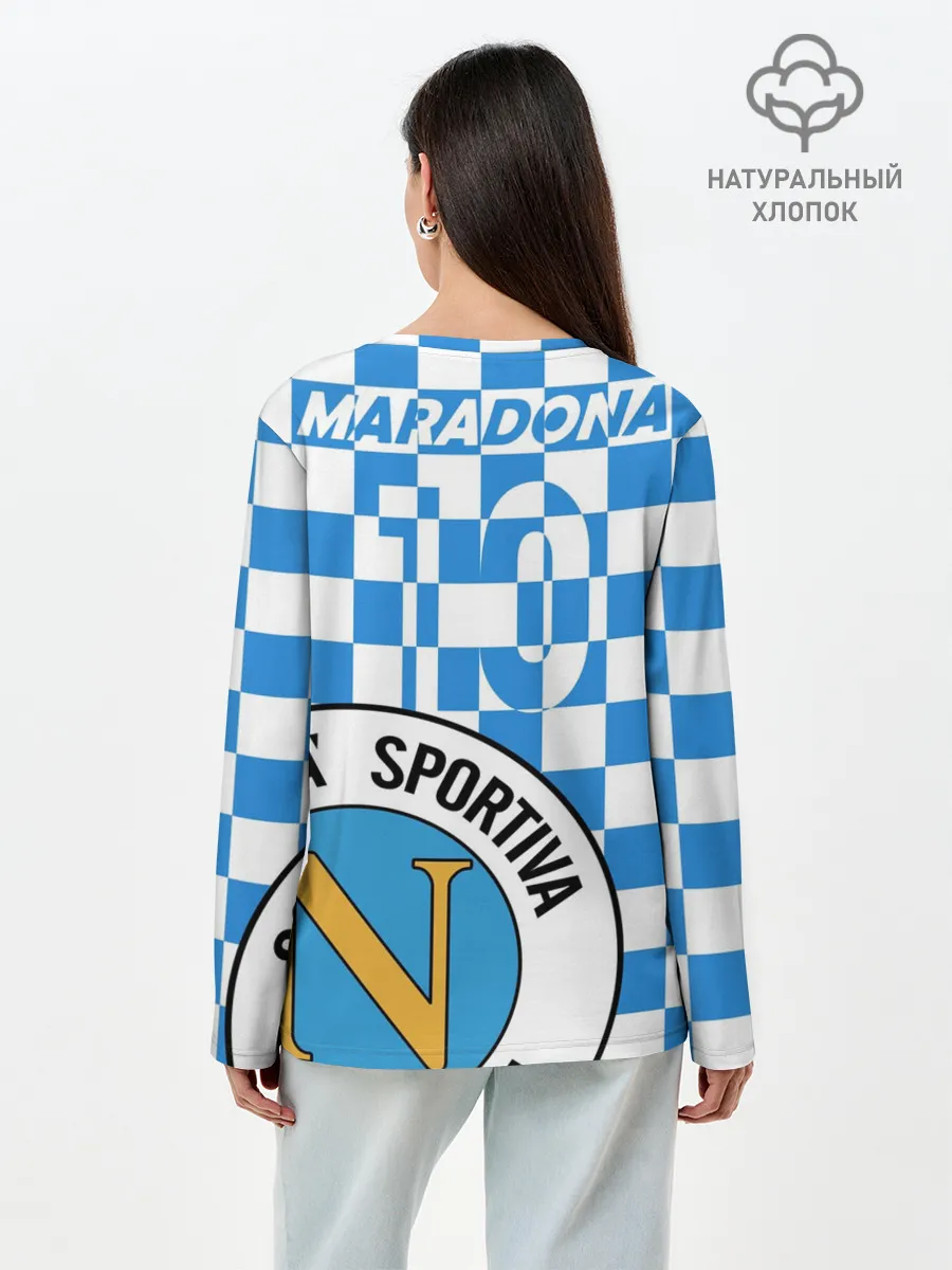 Лонгслив женский. Хлопок / Форма Наполи - Марадона 10