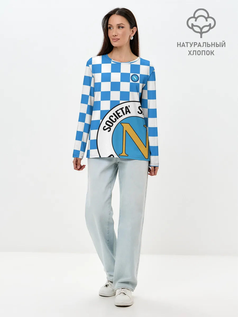 Лонгслив женский. Хлопок / Форма Наполи - Марадона 10