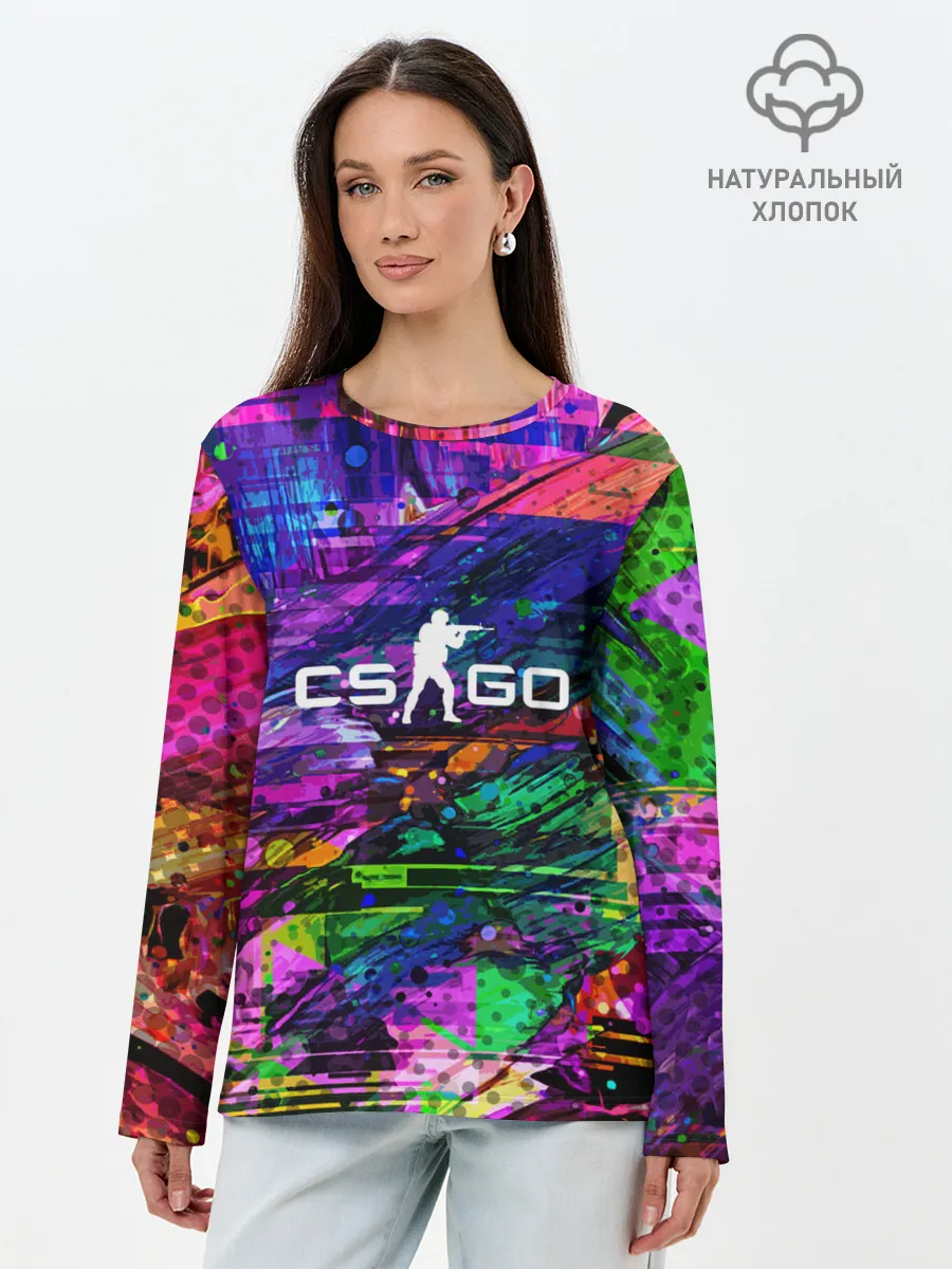 Лонгслив женский. Хлопок / CS GO