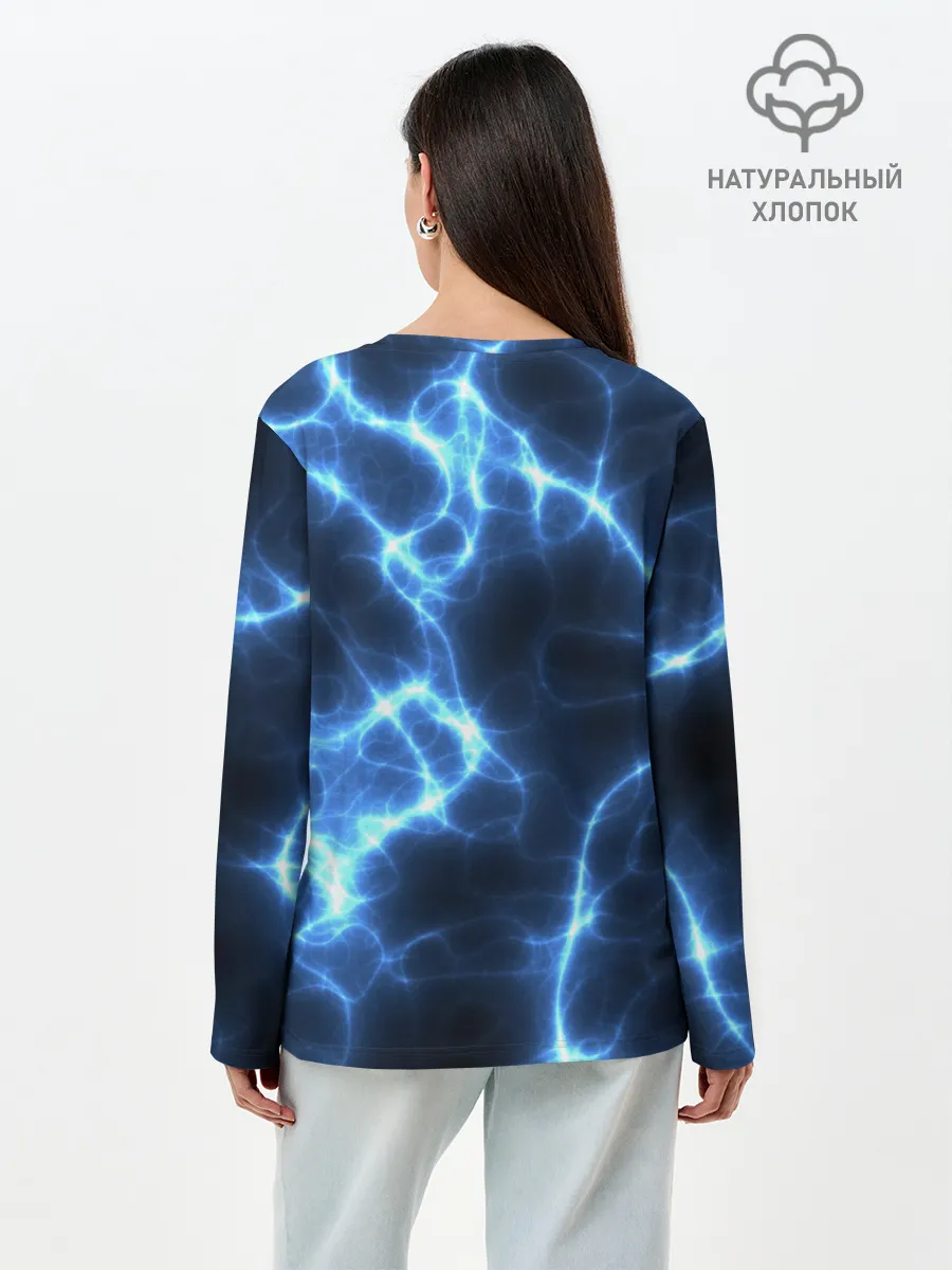 Лонгслив женский. Хлопок / Электро