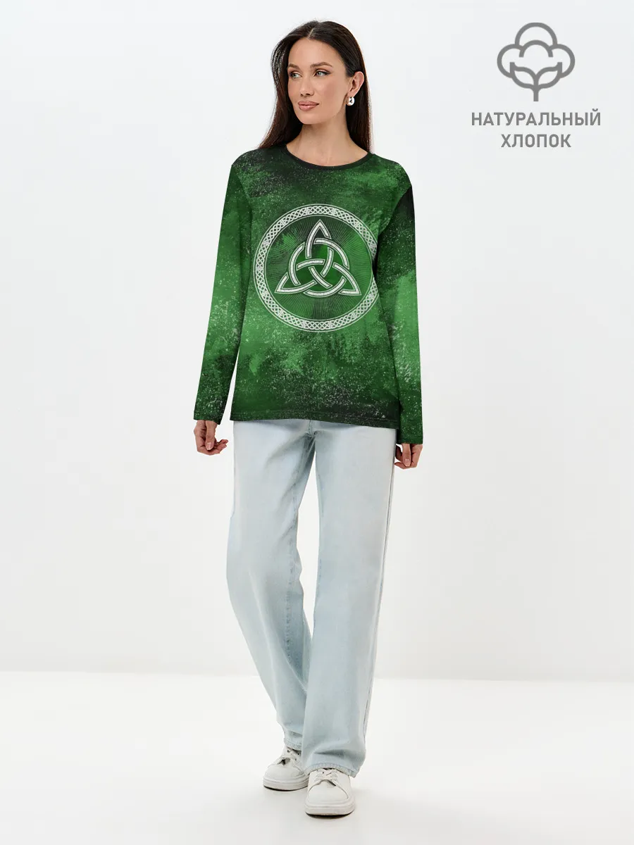 Лонгслив женский. Хлопок / Тринити