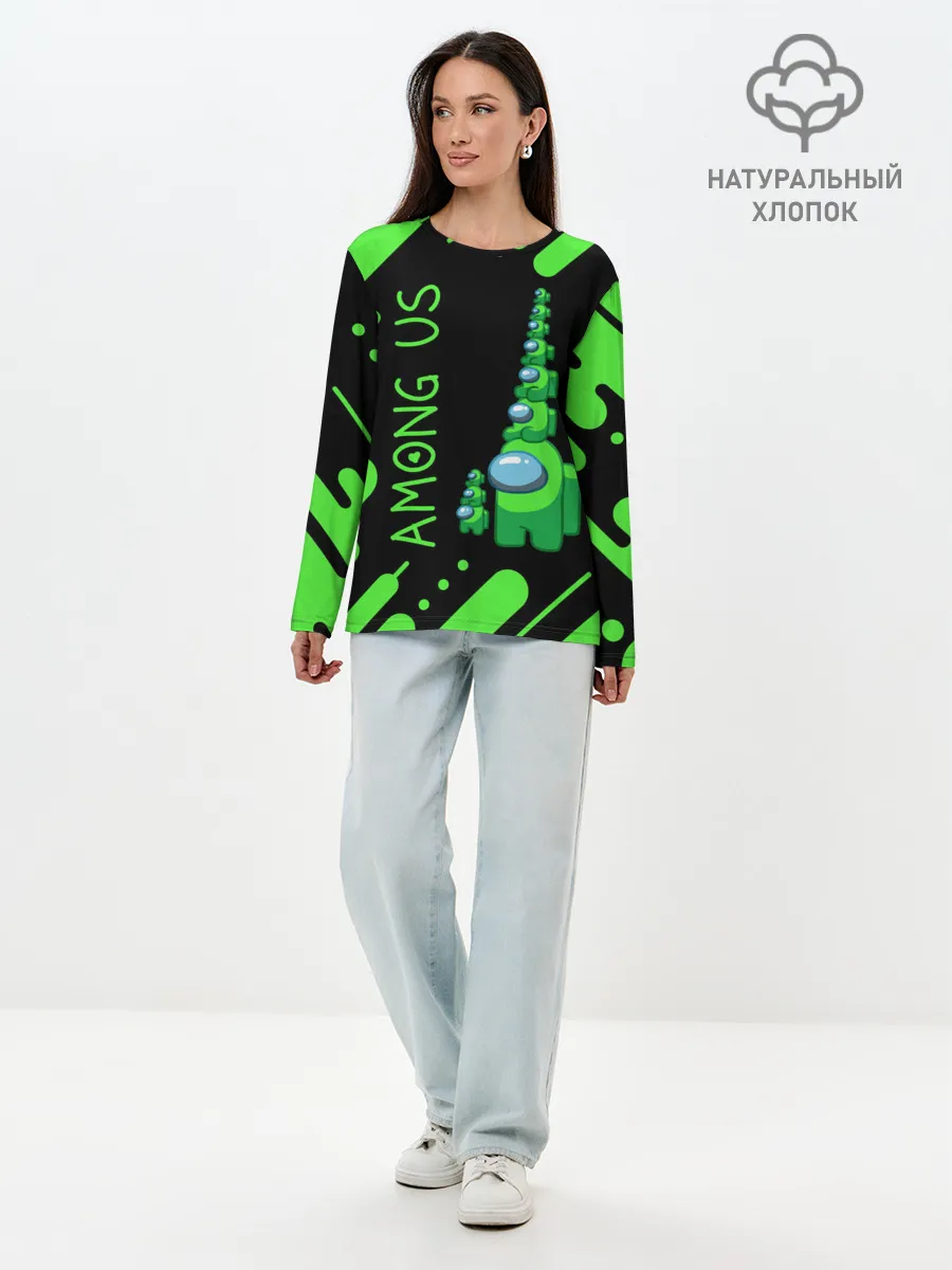 Лонгслив женский. Хлопок / AMONG US - БАШНЯ