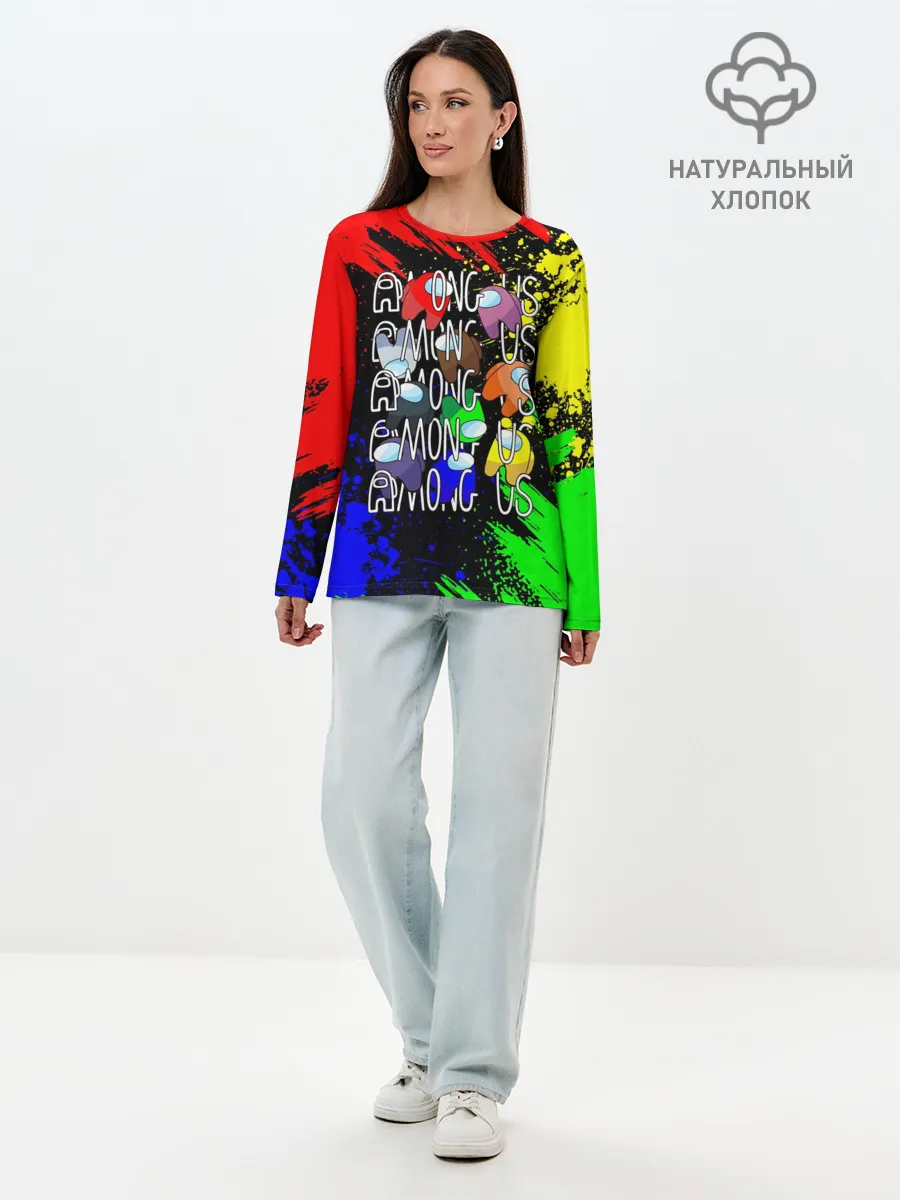 Лонгслив женский. Хлопок / AMONG US