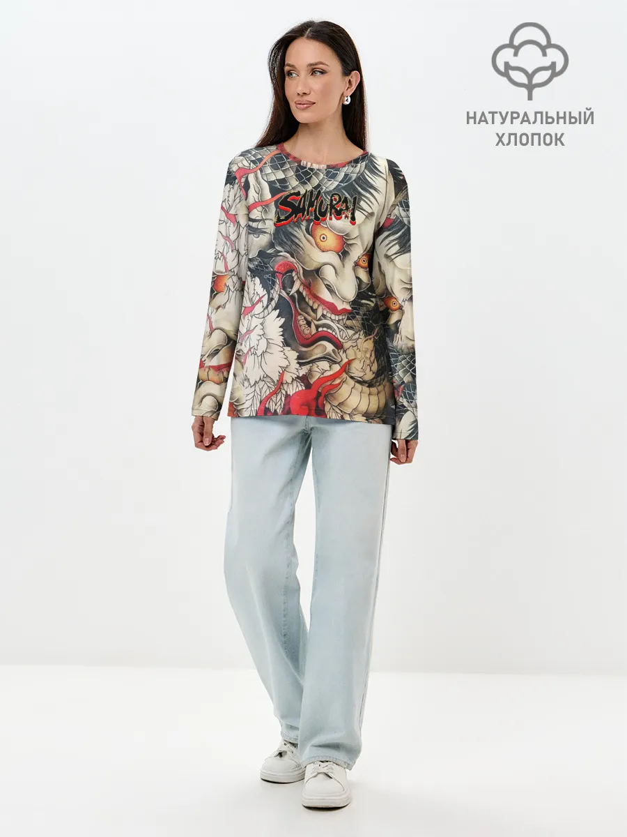 Лонгслив женский. Хлопок / Самурай