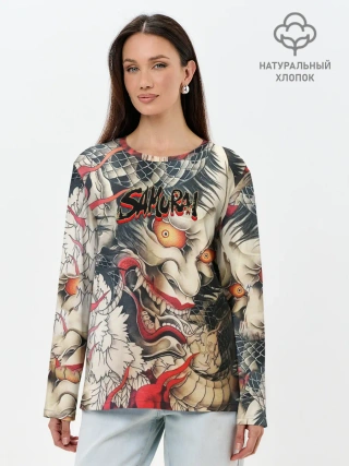 Лонгслив женский. Хлопок / Самурай