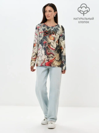 Лонгслив женский. Хлопок / Самурай