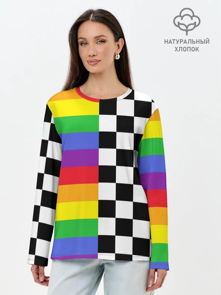 Лонгслив женский. Хлопок / Rainbow