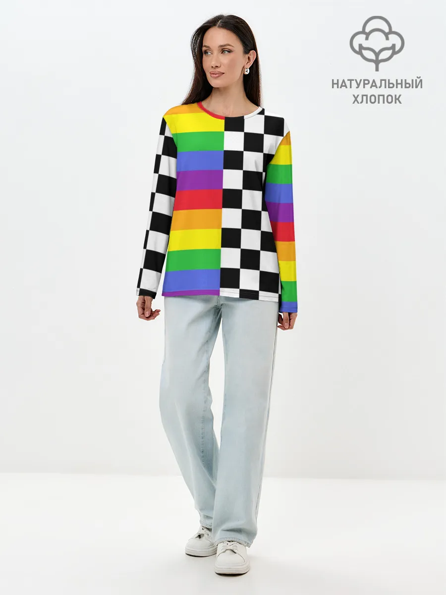 Лонгслив женский. Хлопок / Rainbow