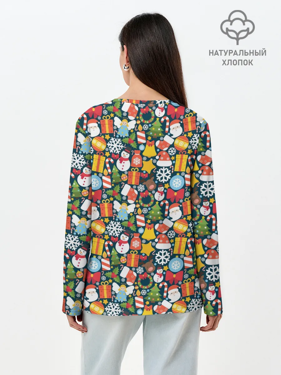 Лонгслив женский. Хлопок / Новый Год