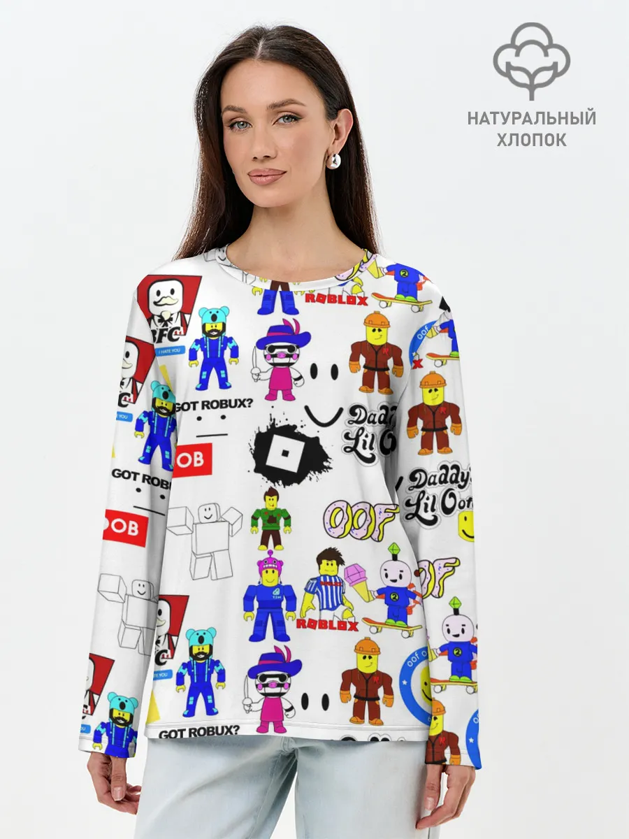 Лонгслив женский. Хлопок / ROBLOX