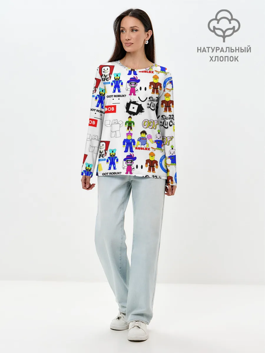 Лонгслив женский. Хлопок / ROBLOX