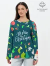 Лонгслив женский. Хлопок / Merry Christmas
