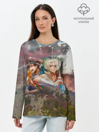 Лонгслив женский. Хлопок / Доктор Стоун