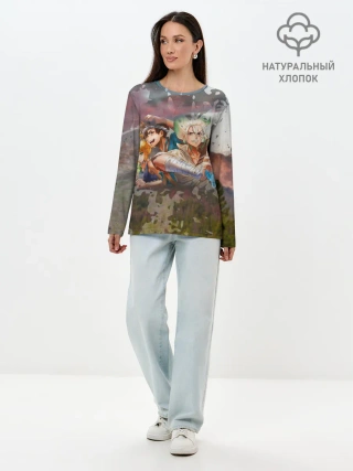 Лонгслив женский. Хлопок / Доктор Стоун