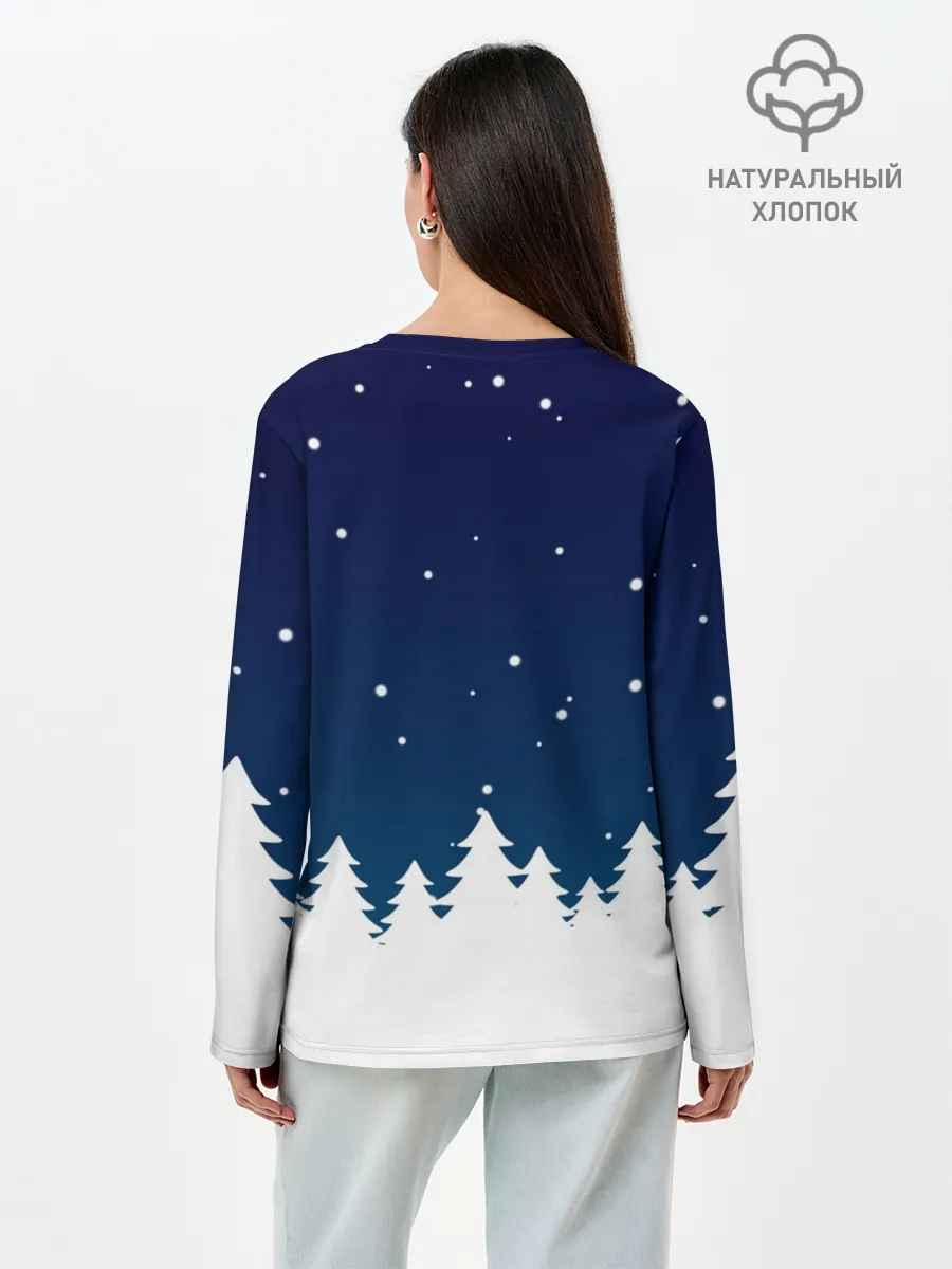 Лонгслив женский. Хлопок / Вжух и Новый Год