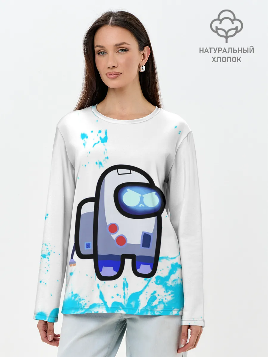Лонгслив женский. Хлопок / among us