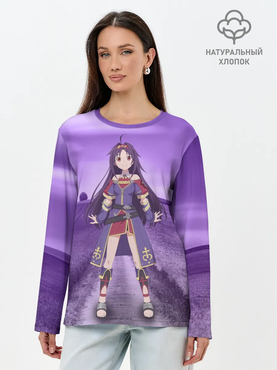 Лонгслив женский. Хлопок / Юки Конно