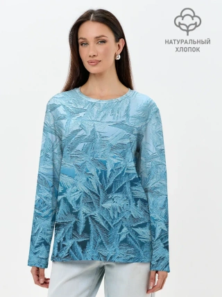 Лонгслив женский. Хлопок / Иней