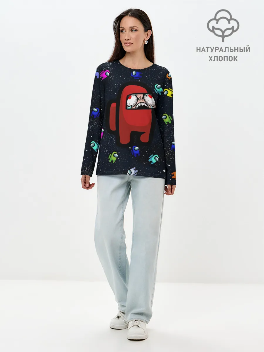 Лонгслив женский. Хлопок / AMONG US