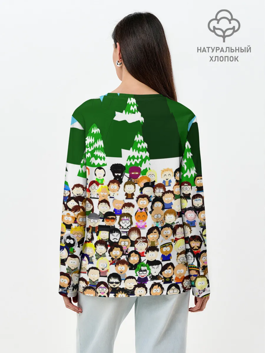 Лонгслив женский. Хлопок / Южный Парк / South Park .