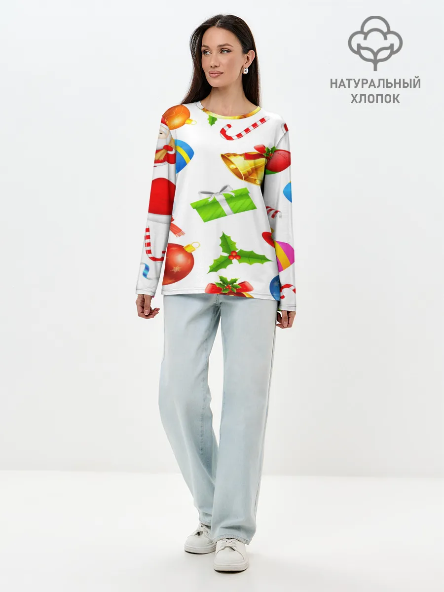 Лонгслив женский. Хлопок / Новый год!