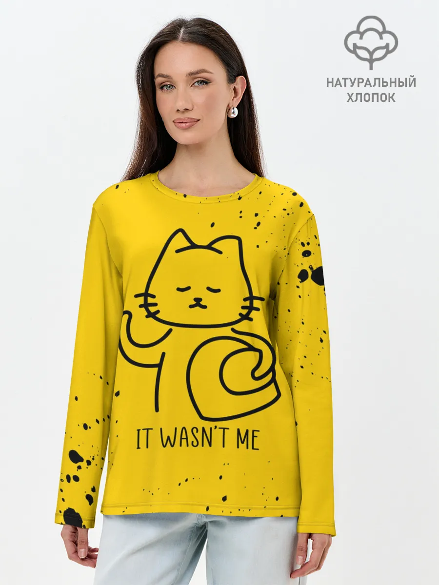 Лонгслив женский. Хлопок / AMONG US - КОТИК