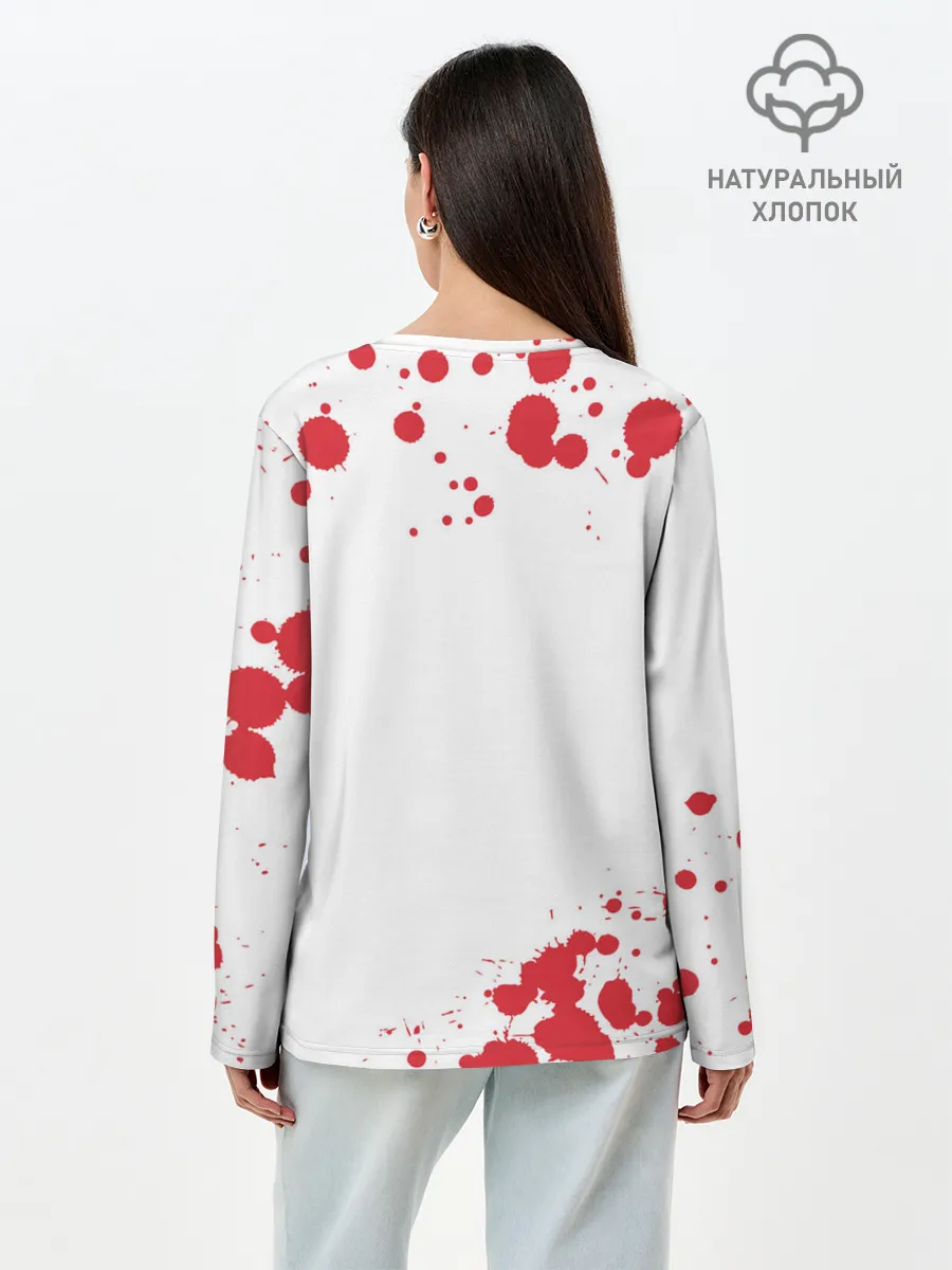 Лонгслив женский. Хлопок / AMONG US - Импостор Покушал