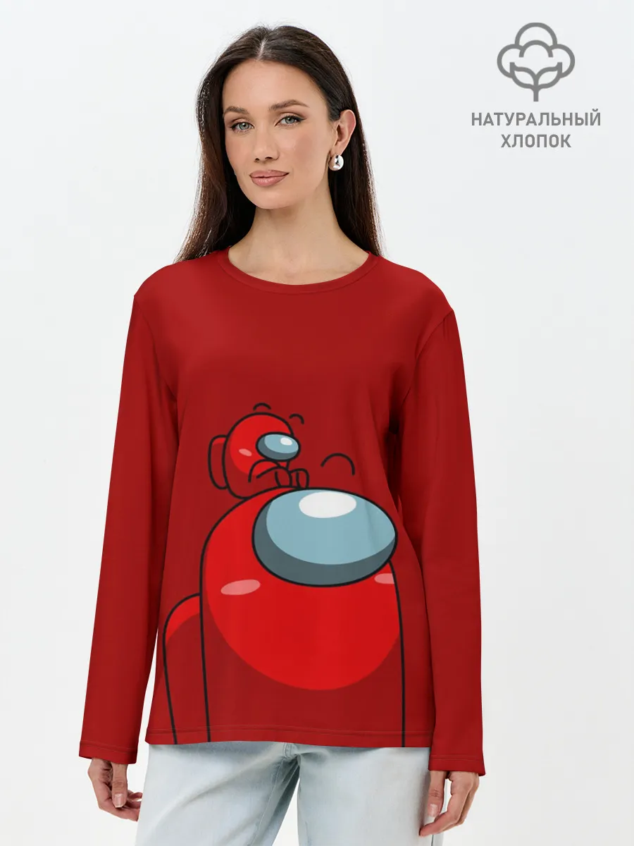 Лонгслив женский. Хлопок / МИМИ АМОНГ АС