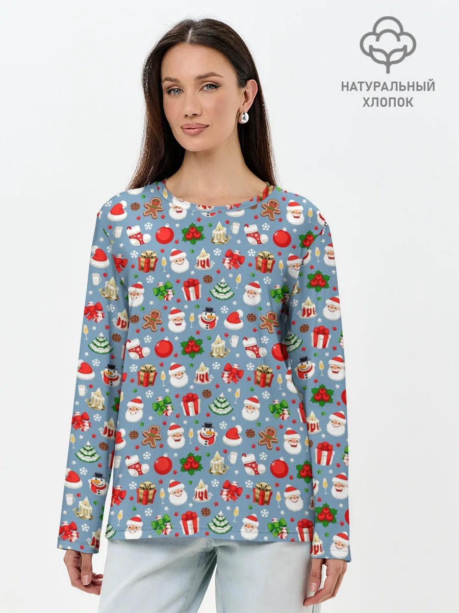 Лонгслив женский. Хлопок / Новый Год