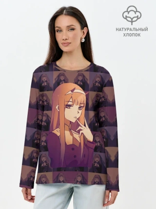 Лонгслив женский. Хлопок / Zero Two Dance