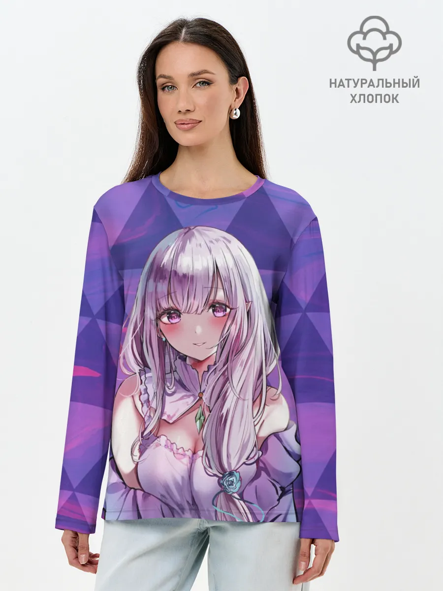 Лонгслив женский. Хлопок / Эмилия