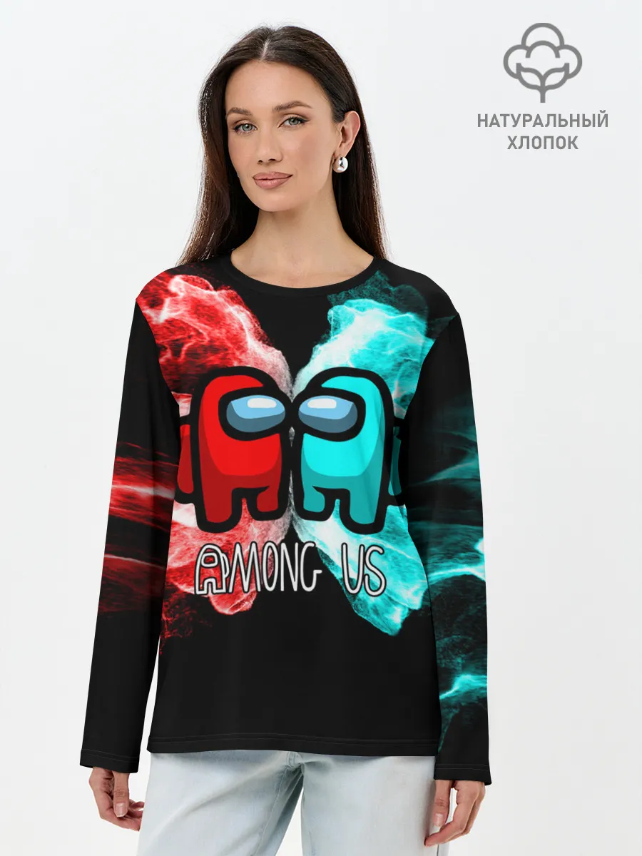 Лонгслив женский. Хлопок / AMONG US - БИТВА ОГНЕЙ