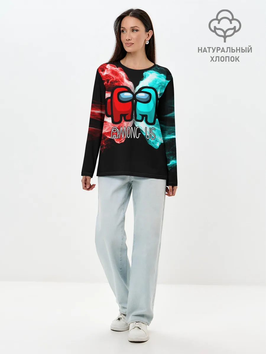 Лонгслив женский. Хлопок / AMONG US - БИТВА ОГНЕЙ