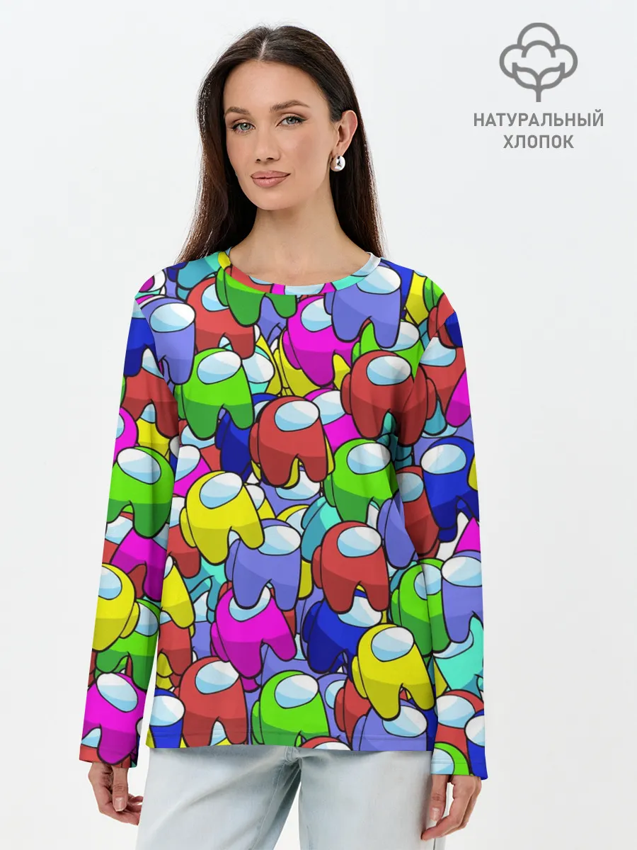 Лонгслив женский. Хлопок / AMONG US