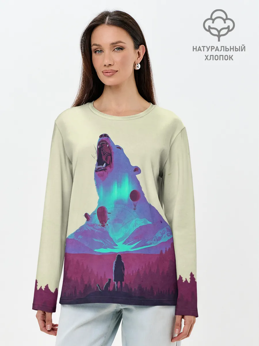 Лонгслив женский. Хлопок / Armored bear