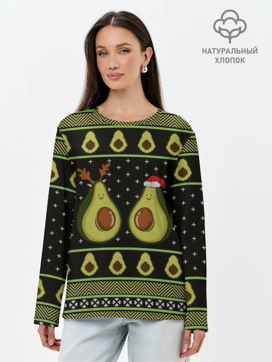 Лонгслив женский. Хлопок / Avo christmas