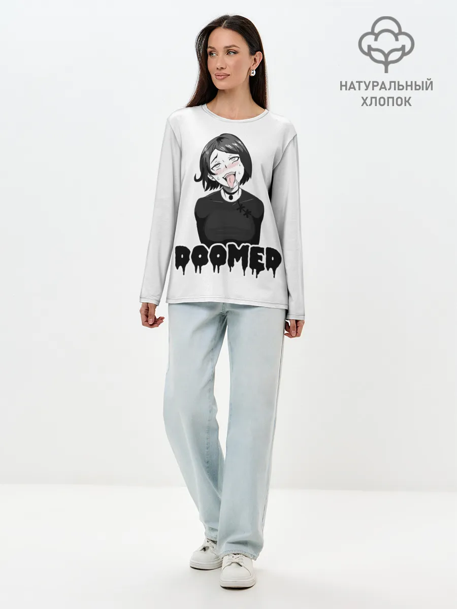 Лонгслив женский. Хлопок / Doomer girl