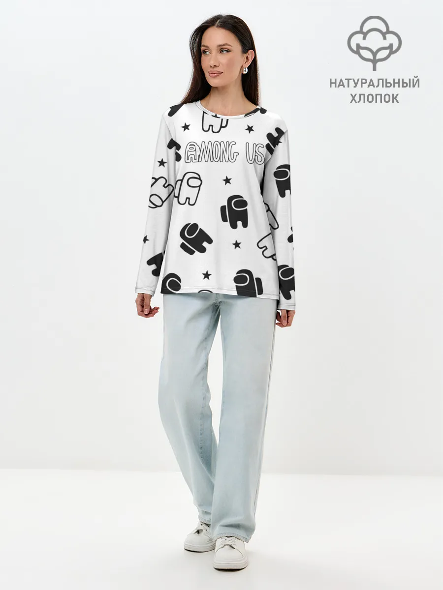 Лонгслив женский. Хлопок / AMONG US